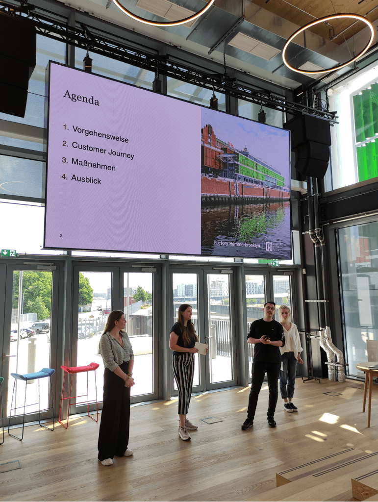 A presentation in use during the MBA at Hamburg Media School