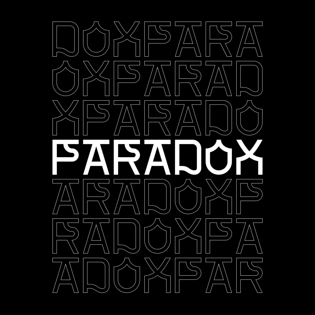 Instagram-Kachel mit den Buchstabenformen der Paradox