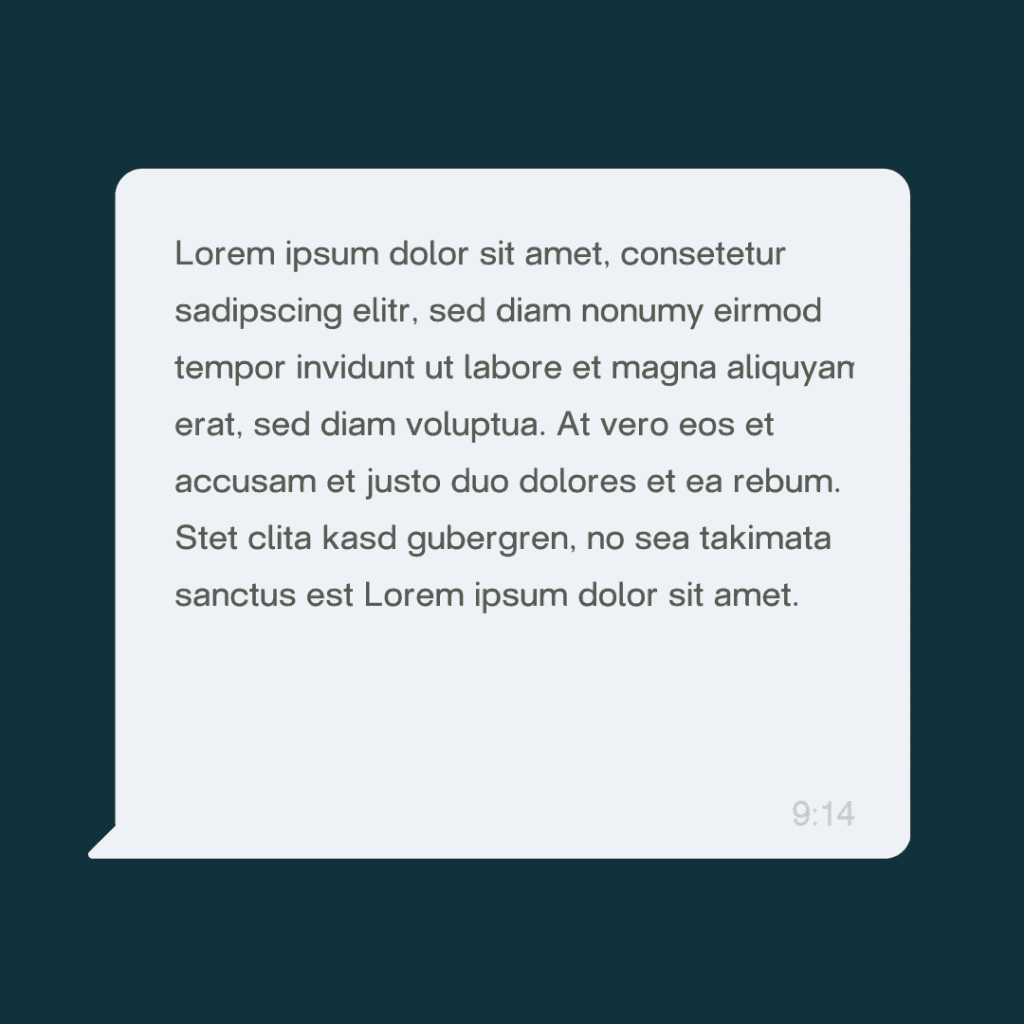 Qunomedical card in WhatsApp format, set in Qunovetica