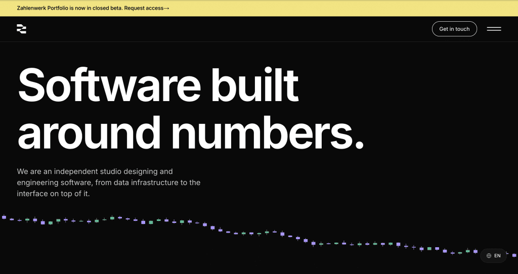 Home page of the Zahlenwerk studio website